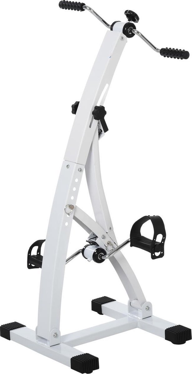 Hometrainer senioren - Fietstrainer - Fitness - Wit - 41 x 50 x 96 cm