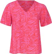 Promiss - Female - Soepele blouse met tijgerprint  - Fushia