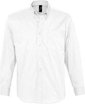 SOLS Heren Bel-Air Lange Mouw Twill Work Shirt (Wit)