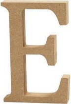 Letter, E, h: 13 cm, dikte 2 cm, MDF, 1stuk