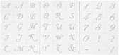 Lettersjablonen - Sjabloon met letters en cijfers - Alfabet - ABC - Cijfers - H: 20-30 mm - 14,8x21cm - A5 - VivaDecor