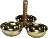 By Kohler Notendop met 3 schelpen en bamboe handvat goud (112692)
