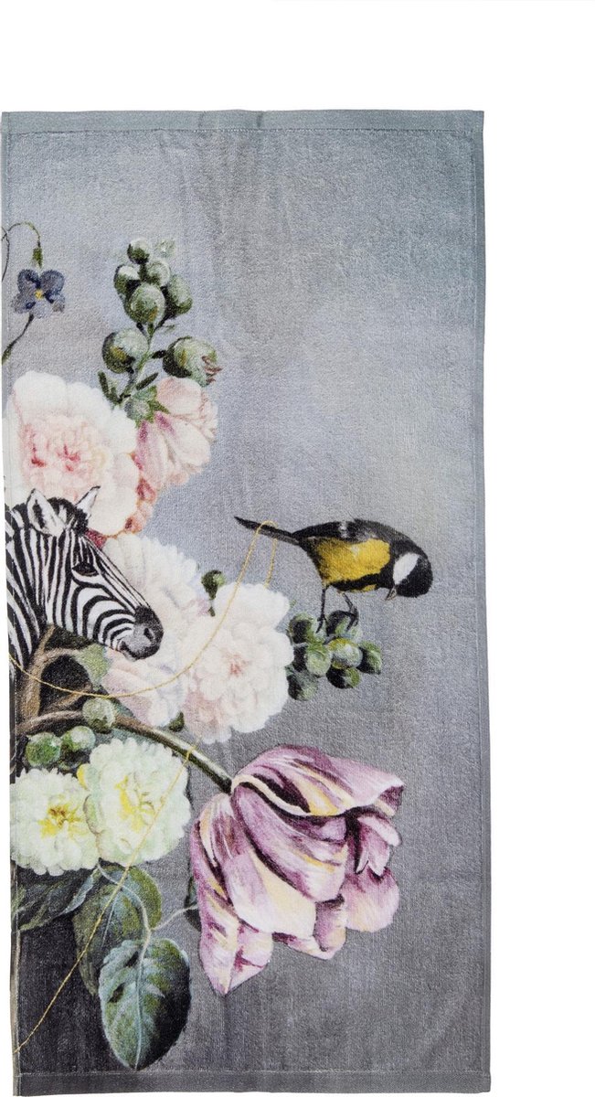 Jet Originals Katoen Velours Handdoeken - 2 stuks - Floral Animal - 50x100