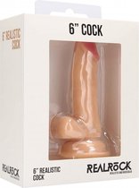 Realistic Cock - 6" - With Scrotum - Skin - Realistic Dildos