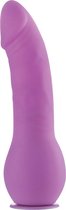 Deluxe Silicone Strap On - 8 Inch - Purple - Strap On Dildos