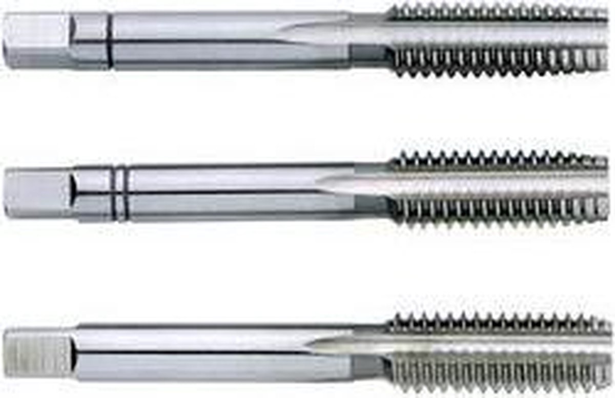 Eventus by Exact 1610016 Handtapset 3-delig Metrisch M6 1 mm Rechtssnijdend DIN 352 HSS 1 set(s)