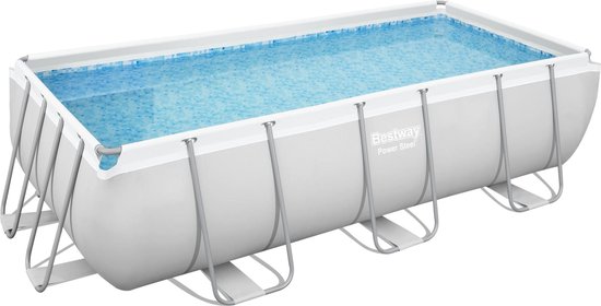 Piscine Avec Accessoires de vêtements pour bébé - Power Steel Rectangle 404x201x100 cm