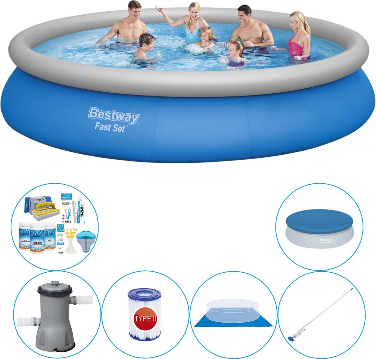 Fast Set Rond 457×84 cm – Zwembad Super Deal