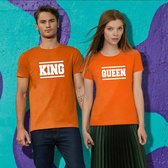 Oranje Koningsdag T-Shirt Stripes (HEREN - MAAT L) | Oranje Kleding & Shirts | Feestkleding