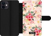 Wallet case - geschikt voor iPhone 12 Mini - Floral N°4