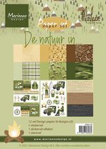 Marianne Design Papier set - De Natuur In - 2x6 design vellen en meer