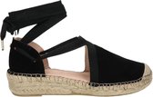 Fred de la Bretoniere Dames Espadrilles 152010166 - Zwart - Maat 36