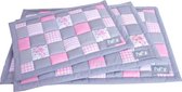 Benchmat Pupz Patchwork Roze 75x47 cm