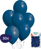 Blauwe Ballonnen – Helium Ballonnen – Verjaardag Versiering – Donkerblauwe Ballonnen – 30 stuks