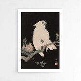 Walljar - Ohara Koson - Cockatoo Pomegranate - Dieren poster