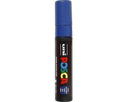 Uni Posca Marker PC-17K Verf Glas Pen Brede Beitel Tip 15mm Blauw
