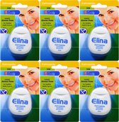 Elina - Flosdraad - Gewaxd - Muntsmaak - 6 x 50 M - Tandverzorging - Dental Floss
