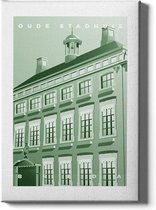 Walljar - Oude Stadhuis van Breda - Muurdecoratie - Poster met lijst