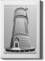 Walljar - Watertoren - Muurdecoratie - Poster met lijst