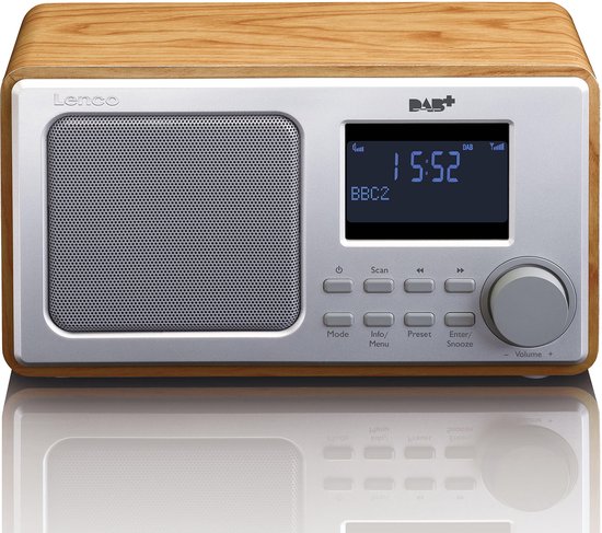 Lenco DAR-010WD - DAB+ Radio met AUX-ingang en alarm functie | bol.com