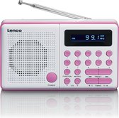 Lenco MPR-034PK - Draagbare Radio met USB, micro SD en AUX - Roze