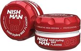 Nish Man- Hair Wax- 03 Flaming - Haarwax - styling hairwax - Stijlen wax