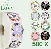 Stickers-Thank You- Sluitstickers -500 stuks Stickers op rol