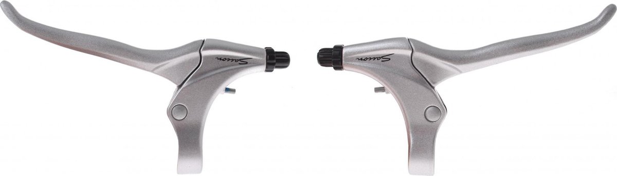 Saccon Aluminium remhendel set - rollerbrake & V-brake - zilver - lichtgewicht en duurzaam