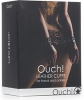 Leather Cuffs - Black - One Size - Bondage Toys - Cuffs