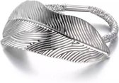 Haarelastiek - Blad - Zilver