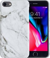 iPhone 7/8/SE 2020 Hoesje Marmer Case Wit Hard Cover - iPhone 7/8/SE 2020 Case Marmer Hoesje Back Cover - Wit