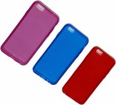 Apple iPhone 6/6S Rood Transparant Back Cover TPU hoesje