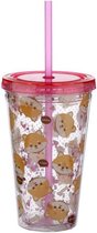 Drinkbeker met rietje - Cutiemals Shiba Inu