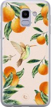 Samsung Galaxy J6 2018 siliconen hoesje - Tropical fruit - Soft Case Telefoonhoesje - Oranje - Natuur