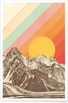 JUNIQE - Poster Mountainscape -20x30 /Kleurrijk