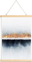 JUNIQE - Posterhanger Horizon -20x30 /Blauw & Wit