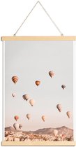 JUNIQE - Posterhanger Heteluchtballonnen -30x45 /Bruin & Ivoor