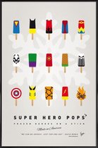 JUNIQE - Poster in kunststof lijst My Superhero Ice Pop - Universe