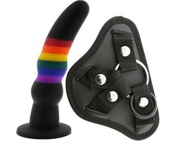 Dreamtoys Essentials strap-on massief dildo - Multicolor