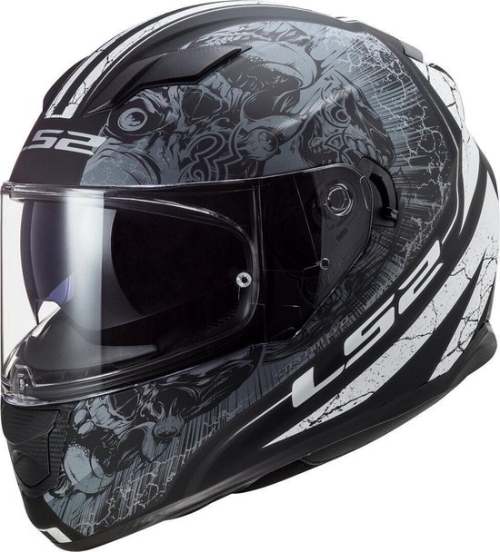 LS2 FF320 Stream Evo Throne Black Titanium Full Face Helmet XL - Maat XL - Helm