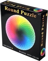 Kleurrijke regenboog ronde geometrische fotopuzzel voor volwassen kinderen diy-educatief verminderen stress speelgoed puzzel [g]