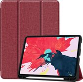 iPad Pro 2021 Hoes (11 Inch) - Cowboy Cover Book Case - Donker Rood