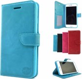Samsung A7 2018 Aquablauwe Wallet / Book Case / Boekhoesje met vakje voor pasjes, geld en fotovakje
