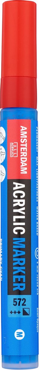 Amsterdam Markers 4 mm Primaircyaan 572
