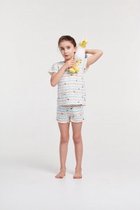 Woody - Meisjes pyjama - meeuwen golven geprint  - 211-3-PSA-S/919 - 3m