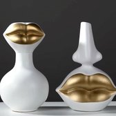 E.Living - Set van Twee Luxe Keramische Decor - Lippen - trending - 32 x 17cm - 32 x 23 cm