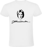 John Lennon Heren t-shirt | The Beatles | Liverpool | popmuziek | come together |  Wit