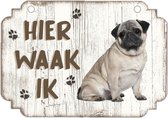 Waakbord | Hier Waak Ik: Mopshond