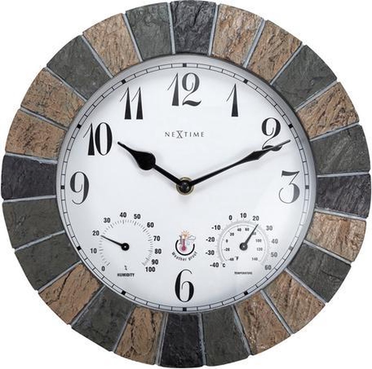 Grande horloge de jardin extérieure imperméable à l'eau, horloge