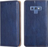 Voor Samsung Galaxy Note9 PU + TPU Gloss Oil Effen Kleur Magnetische Horizontale Flip Leren Case met Houder & Kaartsleuf & Portemonnee (Blauw)